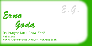 erno goda business card